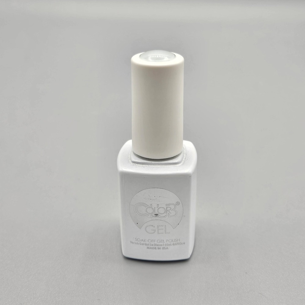 Color Club Astro-Naughty Soak-Off‎ Gel Polish GEL1117 White Bottle 0.5oz 15ml